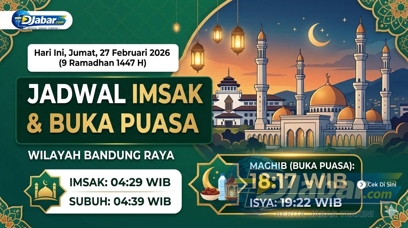 Jadwal Imsak dan Buka Puasa Bandung Hari Ini, 27 Februari 2026: Cek Waktu Maghrib di Sini